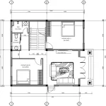 Bản vẽ bố trí công năng tầng 1 mẫu nhà 2 tầng mái Nhật đẹp diện tích 96m2