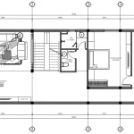 Bản vẽ mặt bằng công năng tầng 1 mẫu nhà ống 2 tầng tân cổ điển