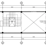 Bản vẽ bố trí công năng tầng 1 mẫu nhà phố 3 tầng 1 lửng hiện đại diện tích 67m2 kinh doanh.