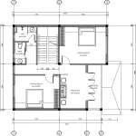 Bản vẽ bố trí công năng tầng 2 mẫu nhà 2 tầng mái Nhật đẹp diện tích 80m2