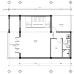 Bản vẽ bố trí công năng tầng 3 mẫu nhà phố 3 tầng hiện đại diện tích 72m2