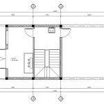Bản vẽ bố trí công năng tầng tum mẫu nhà phố 2 tầng 1 tum hiện đại diện tích 30 m2.