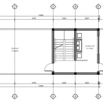 Bản vẽ chi tiết mặt bằng tầng tum mẫu nhà phố 2 tầng 1 tum 5x15m với diện tích sàn 26m2.