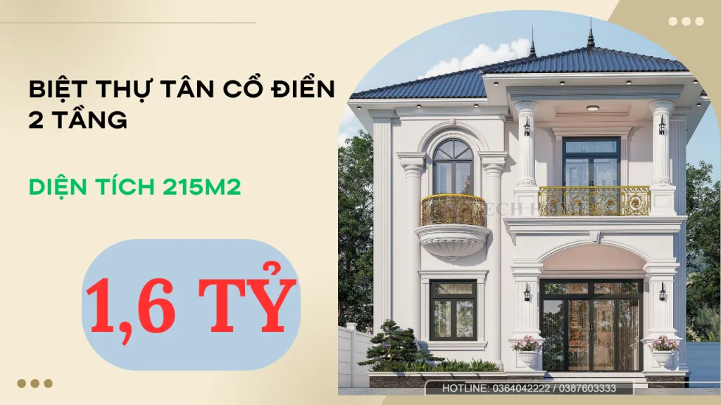 biệt thự tân cổ điển 2 tầng