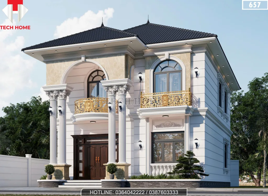 Góc nghiêng biệt thự 2 tầng tân cổ điển