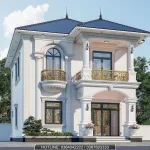 Góc nghiêng biệt thự tân cổ điển 2 tầng