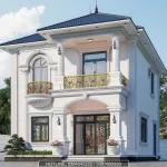 Góc nghiêng biệt thự tân cổ điển 2 tầng