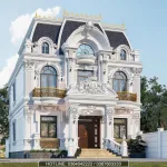 Góc nghiêng mẫu biệt thự 2 tầng tân cổ điển