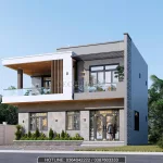 Góc nghiêng mẫu nhà 2 tầng hiện đại