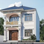 Góc nghiêng mẫu nhà 2 tầng mái Nhật