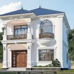 Góc nghiêng nhà mái Nhật 2 tầng tân cổ điển