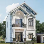 Góc nghiêng mẫu nhà 2 tầng mái Thái đẹp