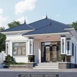 Góc nghiêng mẫu nhà cấp 4 mái nhật 3 phòng ngủ