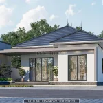 Góc nghiêng mẫu nhà cấp 4 mái Nhật 3 phòng ngủ