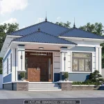 Góc nghiêng mẫu nhà cấp 4 mái Nhật 3 phòng ngủ