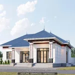 góc nghiêng mẫu nhà cấp 4 mái Nhật 4 phòng ngủ