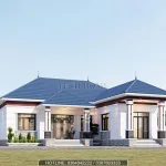 Góc nghiêng mẫu nhà cấp 4 mái Nhật 4 phòng ngủ