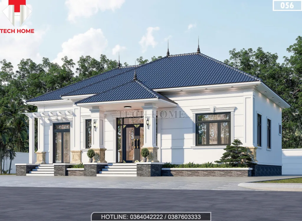 Góc nghiêng mẫu nhà mái Nhật 1 tầng