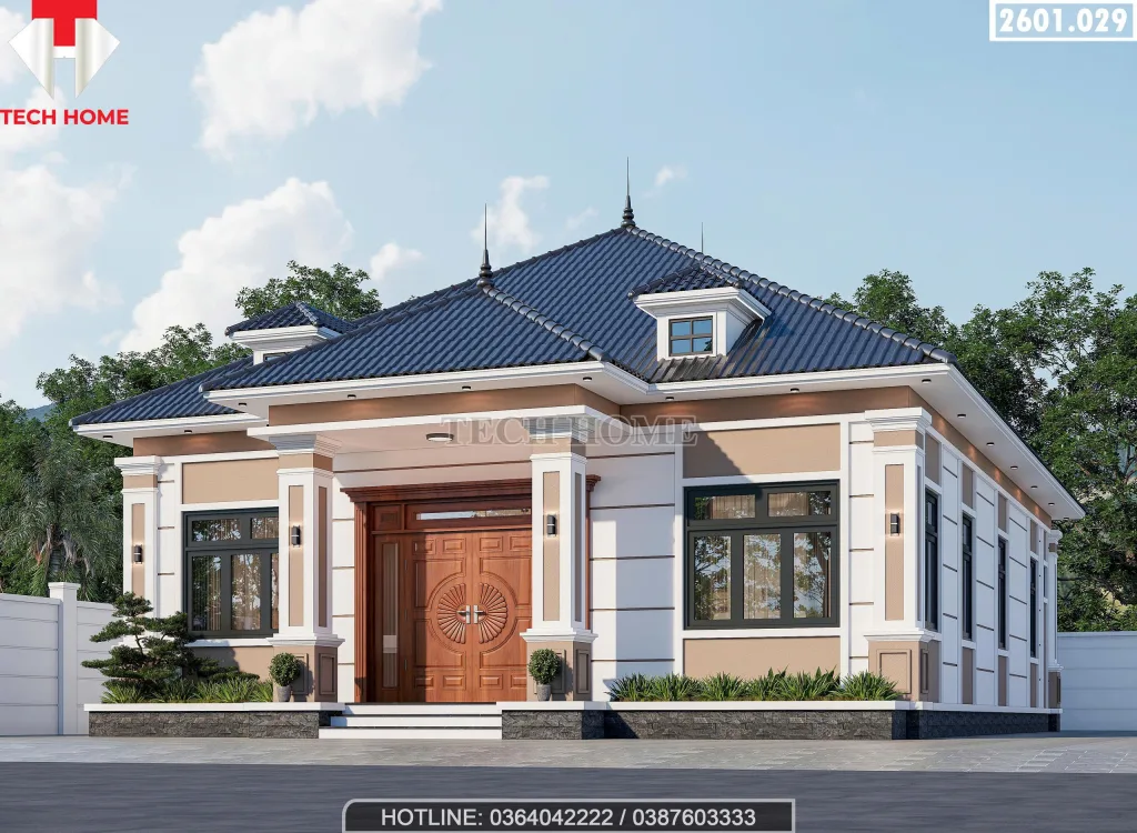 Góc nghiêng mẫu nhà mái Nhật 1 tầng