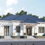 Góc nghiêng mẫu nhà mái Nhật 1 tầng