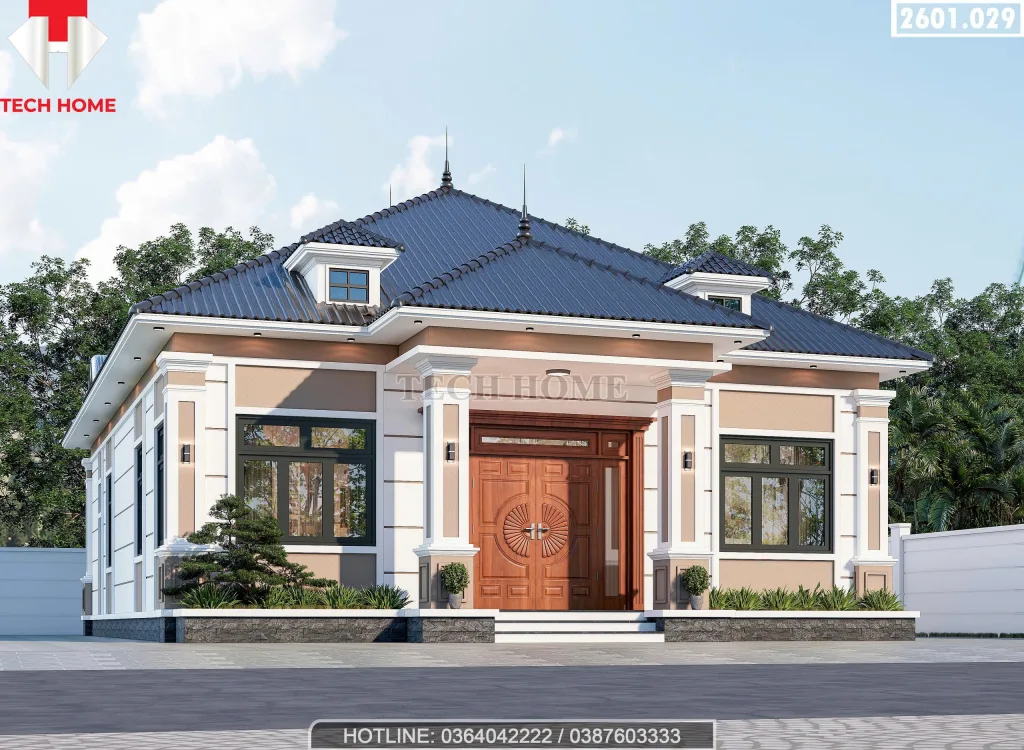 Góc nghiêng mẫu nhà mái Nhật 1 tầng