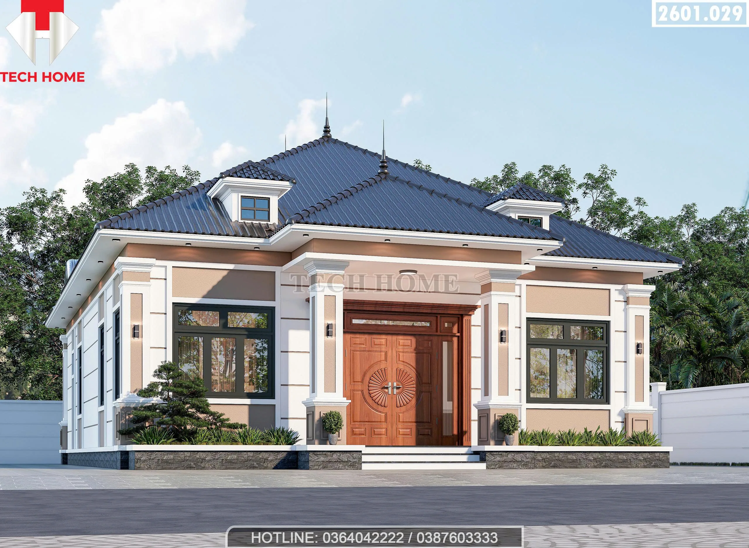 Góc nghiêng mẫu nhà mái Nhật 1 tầng