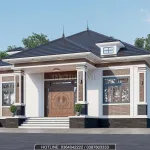 Góc nghiêng Mẫu nhà mái Nhật 1 tầng 3 phòng ngủ