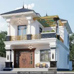 Góc nghiêng mẫu nhà nhà mái Nhật 2 tầng