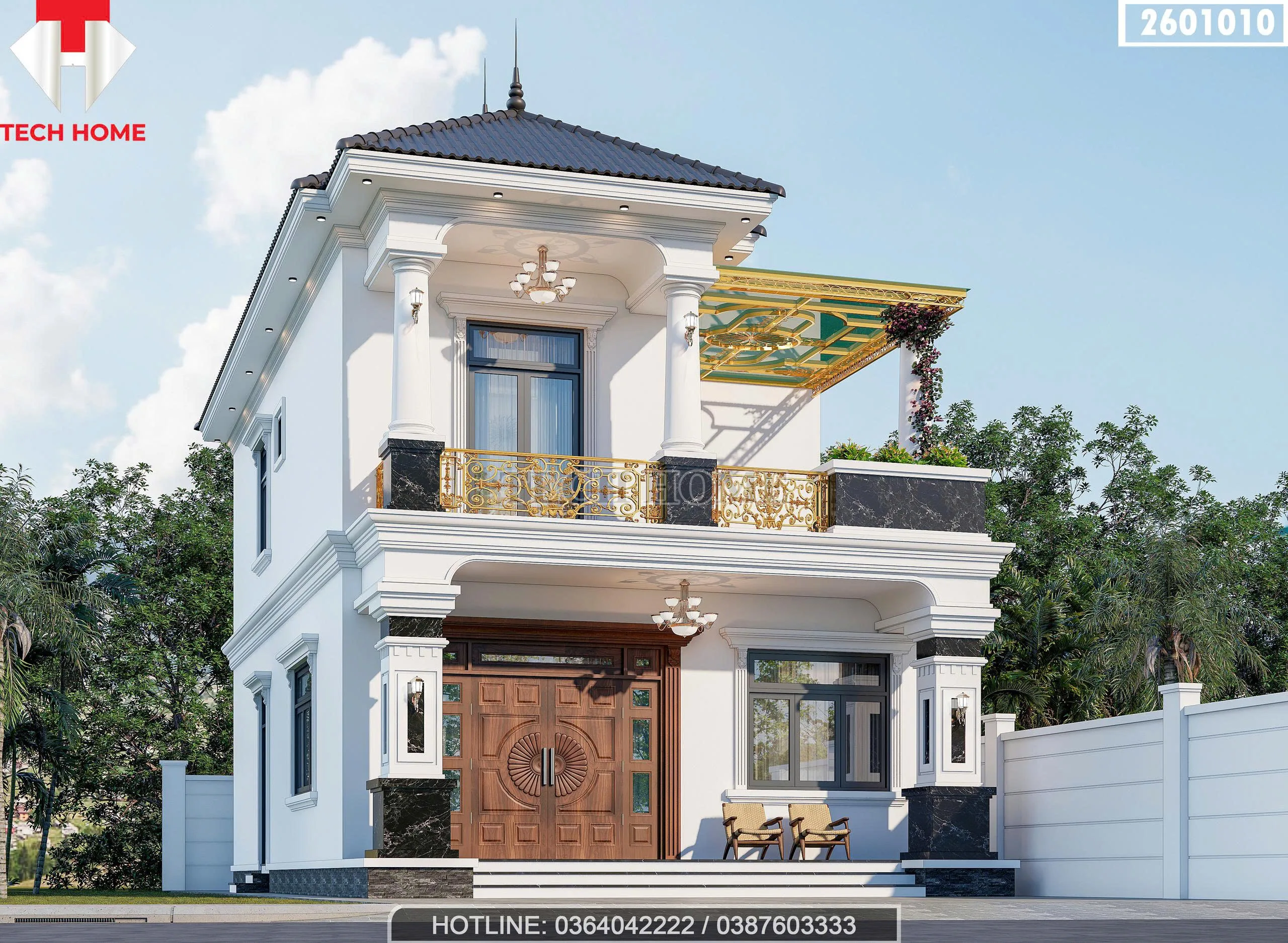 Góc nghiêng mẫu nhà nhà mái Nhật 2 tầng