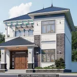 Góc nghiêng mẫu nhà mái Nhật 2 tầng đẹp