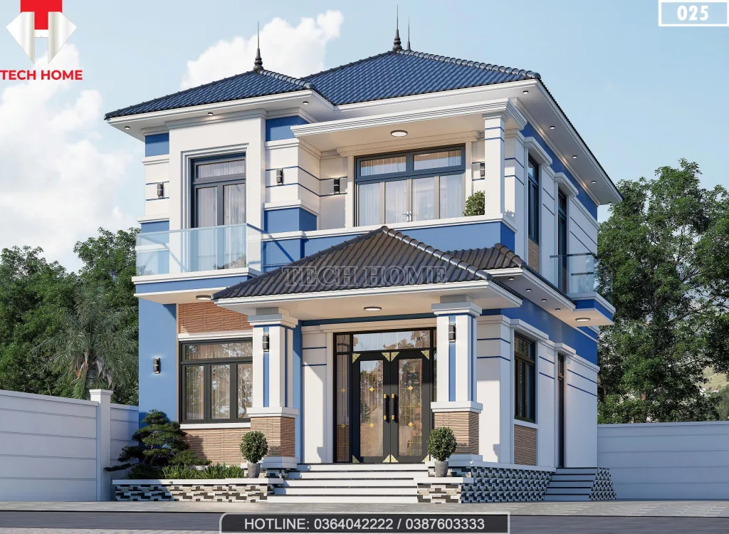 Góc nghiêng mẫu nhà mái Nhật 2 tầng đẹp