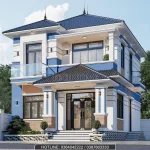 Góc nghiêng mẫu nhà mái Nhật 2 tầng đẹp