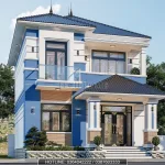 Góc nghiêng mẫu nhà mái Nhật 2 tầng đẹp