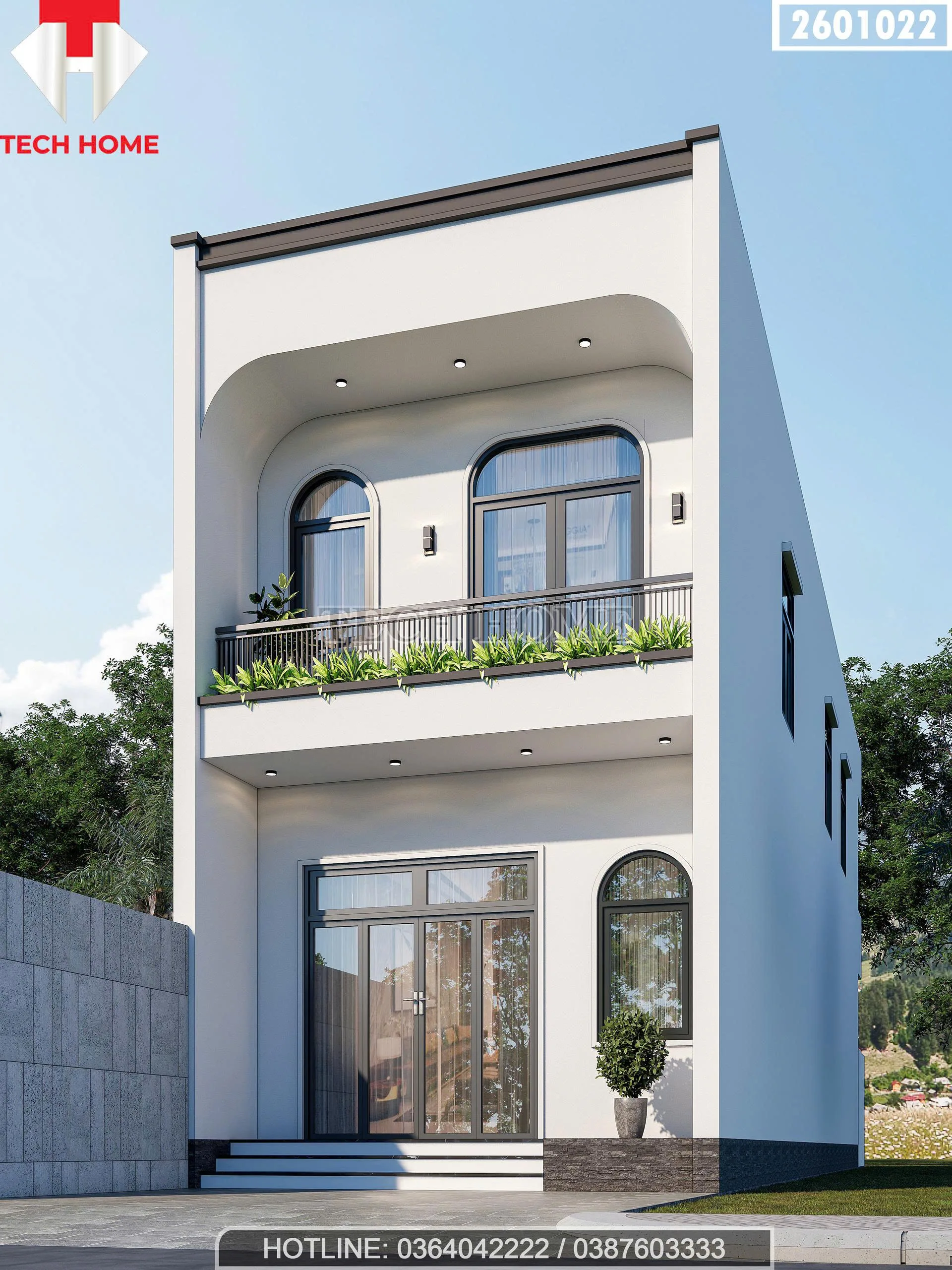 Góc nghiêng mẫu nhà ống 2 tầng hiện đại