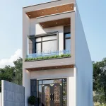 Góc nghiêng mẫu nhà ống 2 tầng hiện đại