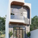 Góc nghiêng mẫu nhà phố 2 tầng 5x15m