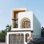 Góc nghiêng mẫu nhà phố 2 tầng hiện đại