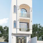 Góc nghiêng mẫu nhà phố 2 tầng tân cổ điển