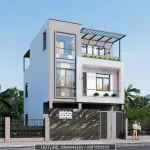 Góc nghiêng mẫu nhà phố 3 tầng hiện đại