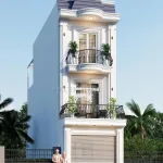 Góc nghiêng mẫu nhà phố 3 tầng tân cổ điển