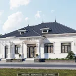 Góc nghiêng mẫu nhà vườn 1 tầng mái Nhật