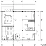 Bản vẽ bố trí công năng tầng 1 mẫu nhà 2 tầng hiện đại diện tích 99m2 của Techhome.