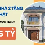 Mẫu nhà 2 tầng mái Nhật