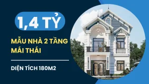 mẫu nhà 2 tầng mái Thái đẹp