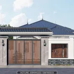 Tổng thể mẫu nhà cấp 4 mái Nhật