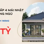 mẫu nhà cấp 4 mái Nhật 3 phòng ngủ
