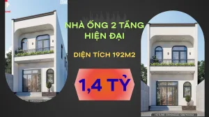 mẫu nhà ống 2 tầng hiện đại