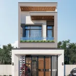 Tổng thể mẫu nhà ống 2 tầng hiện đại