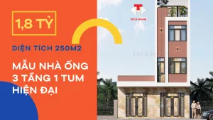 mẫu nhà ống 3 tầng 1 tum hiện đại