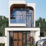 Tổng thể mẫu nhà phố 2 tầng 5x15m